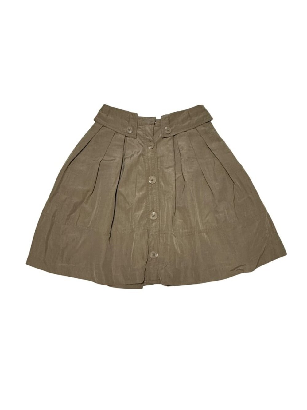 Anthropologie Sine Garden Glitz Button Down Front Skirt In Sequin Green Sz 0